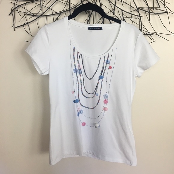 🎈🎈🎈Boho river woods Pom Pom t shirt. Small - Picture 4 of 6